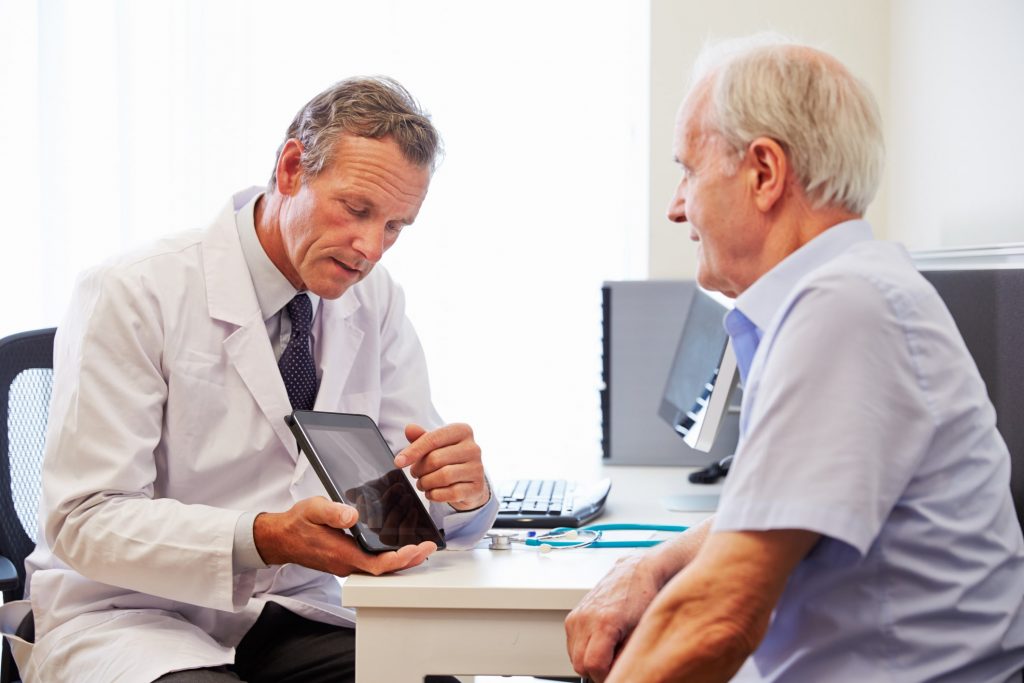 Image of physician and patient
